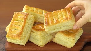 바삭함 3배 대왕 페스츄리 만들기  초보도 따라하기 쉬운 방법  Easy Puff Pastry Pie Recipe [upl. by Omik]