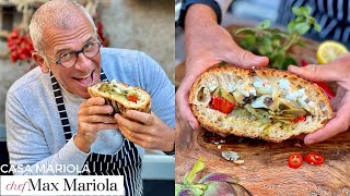 PANINAZZO con CARCIOFI ALLA ROMANA ricotta e BACCALÀ CON CIPOLLE 😜 I panini li fa Chef Max Mariola [upl. by Aym292]