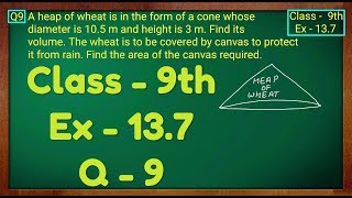 Class 9th  Ex  137 Q 9  Surface Areas and Volumes  CBSE NCERT [upl. by Asilla300]