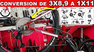 CONVERSION DE 3X89 A 1X11 SHIMANO DEORE M5100 LO NUEVO [upl. by Ahsienal519]