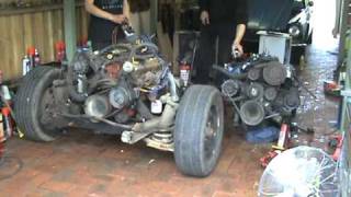 Dueling V8s  Ford 351 Vs Chev 350  No Exhaust High Quality [upl. by Dadinirt561]