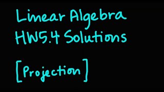 Linear Algebra Orthogonal Projection Examples [upl. by Marfe]