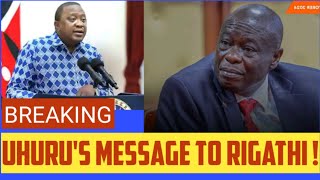 BREAKING  Uhuru TERRIFYING MESSAGE To Rigathi While DEFENDING Ruto Raila ALLIANCE [upl. by Rushing]