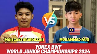 Keren Moh Zaki Ubaidillah vs Muhammad Faiq  BADMINTON WORLD JUNIOR CHAMPIONSHIP 2024  QF [upl. by Thacher]