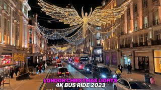 London Christmas Lights Tour 2023 Bus Ride with Audio Guide  Festive Cityscape Adventure 🎄 [upl. by Moskow]