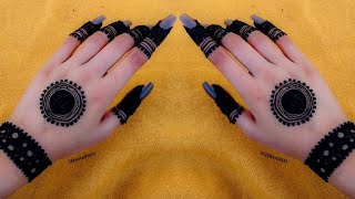 simple traditional tikki mehndi design for hands  tikki mehndi design 2020  back mehndi designs [upl. by Leivad]