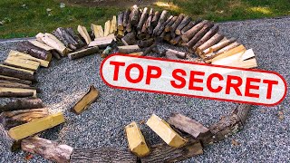 SECRET TIP to BUILDING a HOLZHAUSEN FIREWOOD PILE [upl. by Halilak]