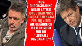 Strafverfahren wegen Satire 9 Monate Knast für junge Frau wegen Video Musk gefährlich Für wen [upl. by Zednanref]