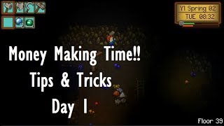 How to make money Gleaner Heights Gameplay  Mining Tip and Tricks on DAY 1 [upl. by Anika]