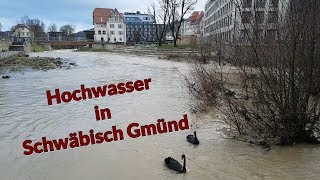 Hochwasser in Schwäbisch Gmünd 1412019 [upl. by Alocin]