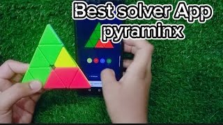 Rubiks puzzlepyraminxsolves fast by solver app Best cube solver app [upl. by Melantha567]