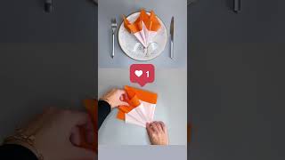 🌼 Elegant Napkin Fold Create a Flower Bouquet for Your Holiday Table 🌸  Quick Tutorial [upl. by Eilahs]