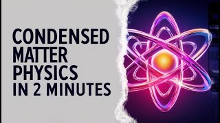 Condensed Matter Physics in 2 Minutes [upl. by Rosse]