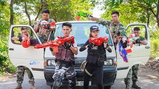 LTT Game Nerf War Winter Warriors SEAL X Fight Criminal Group Nerf Guns Alliance Bandits [upl. by Nilla984]