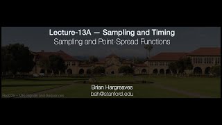 Rad229 2020 Lecture13A Sampling and PointSpread Functions [upl. by Wolfgram]