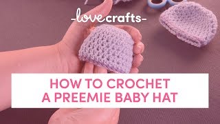 How to Crochet  A Preemie Baby Hat [upl. by Alyakam]