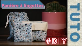 2 Tuto couture débutant  réaliser une panière à lingettes lavables  Simple et rapide DIY [upl. by Alane]