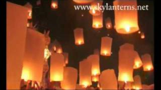 Sky Lantern Fire Festival 5000 UFO balloons launched [upl. by Aivuy549]