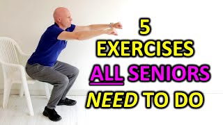 5 Essential Exercises For Seniors Over 60 [upl. by Engen]