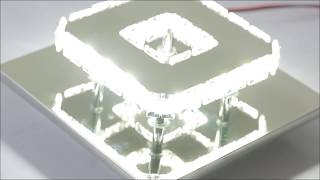 Fuloon Modern LED Ceiling Lights Fitting Aisle Square Flush Crystal Ceiling Light LED Bulb White Ch [upl. by Arua826]