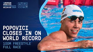 008 Off The World Record 🤯 David Popovici Wins 100m Freestyle Gold  HIGHLIGHTS  Belgrade 2024 [upl. by Nahtnahoj]