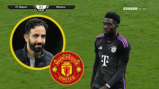 Alphonso Davies vs Monaco  MAN UNITED TARGET  Amorim Wants Him  🎯🔴 [upl. by Abdu]