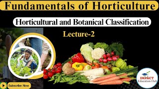 Fundamentals of Horticulture II Horticultural and Botanical Classification [upl. by Learsi]