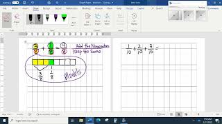 Lesson 91  Reteaching  Model Addition of Fractions [upl. by Anaet]