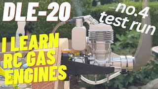 DLE20 RC Plane Gas Engine Learning Series No 4 Test Run Oil and Gas mixture factory settings [upl. by Imoyn]