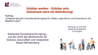 7  aus der Sicht des Ministeriums für Soziales Gesundheit und Integration BadenWürttemberg [upl. by Ysirhc]