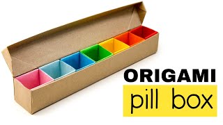 Origami Pill Box  Organizer Tutorial  DIY  Paper Kawaii [upl. by Assenahs]