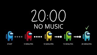 20 MINUTE TIMER with AMONG US PROGRESS BAR NO MUSIC [upl. by Tobie]