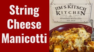 SUPER EASY String Cheese Manicotti Recipe [upl. by Antonius618]