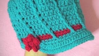 Πλεκτος Μπερες με Γεισο Crochet Beret Hat Tutorial [upl. by Nalahs]