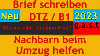 DTZ  B1  Brief schreiben  Den Nachbarn beim Umzug helfen [upl. by Nolita]