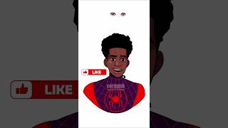 Spider Man Verse 3 Miles Morales Guess the Real Eye Challenge  art shorts spiderman [upl. by Conrado]