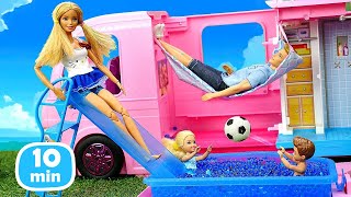 Viajando com a Barbie e sua família para o interior Novelinha da boneca Barbie Melhores episódios [upl. by Nastassia657]