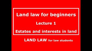 DAY ONE LAND LAW  Whats land law all about 1 [upl. by Ashatan13]