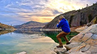 GIANT TROUT Fishing in Pristine Mountain Lake I caught a NEW SPECIES [upl. by Vasiliu]