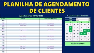 Planilha de Agendamento de Clientes [upl. by Euqirdor]