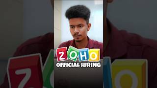 ZOHO Recruitment 2024  ZOHO Off Campus Drive  Latest Hiring Updates zoho shorts [upl. by Scarlet508]