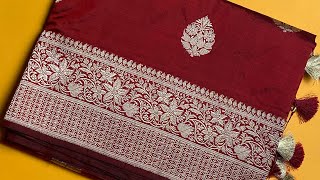 Katan Silk Banarasi Saree  Original Pure Silk Sarees Online Shopping  Edhinicom [upl. by Ursulette]