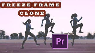 FREEZE FRAME clone trail effect in premiere pro Tutorial [upl. by Ruthy]