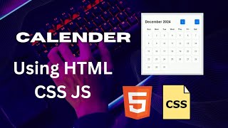 How To Create Mini Calendar Using HTML CSS and JavaScript [upl. by Torrey]