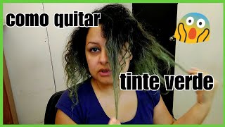 Cómo QUITAR tinte 💚 VERDE  Lilyymakeuup [upl. by Arimat284]