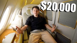 Buying 20000 FIRST CLASS Airplane Seat at 20 years old [upl. by Eremahs]