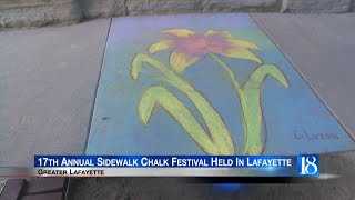 17th annual Sidewalk Chalk Festival held In Lafayette [upl. by Holbrook]