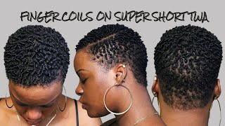 Finger Coils on NATURAL HAIR 3C [upl. by Asereht]