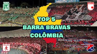 TOP 5 Barra Bravas da Colômbia  2020 [upl. by Ahsimit]