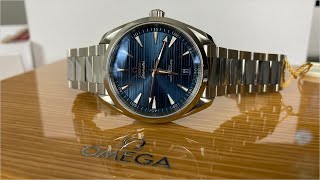 Omega Seamaster Aqua Terra Review Blue Dial  The Perfect Mens Stainless Steel Sports Watch [upl. by Edmonda259]